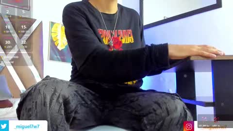 Snapshot of _miguel7w7 chatting on January 13, 2026, 7:30 pm miguel tomorrow from 200 pm Colombia to 1000 pm online show from January 13, 2026, 7:30 pm