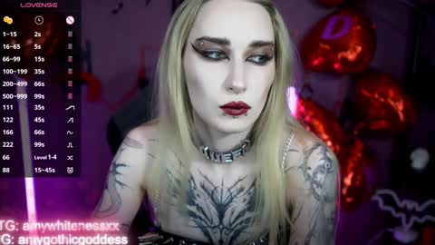 Snapshot of amywhitenessxx chatting on February 13, 2026, 11:17 am Amy switch Goddess divine Mistress online show from February 13, 2026, 11:17 am