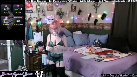 Snapshot of butterflyandbear chatting on January 12, 2025, 5:13 am Butterfly and Bear online show from January 12, 2025, 5:13 am