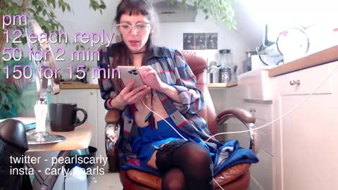 Snapshot of carlypearls chatting on January 20, 2025, 12:39 pm Carly Pearls online show from January 20, 2025, 12:39 pm