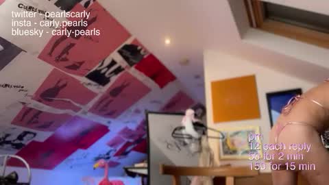 Snapshot of carlypearls chatting on September 15, 2025, 11:05 pm Carly Pearls online show from September 15, 2025, 11:05 pm