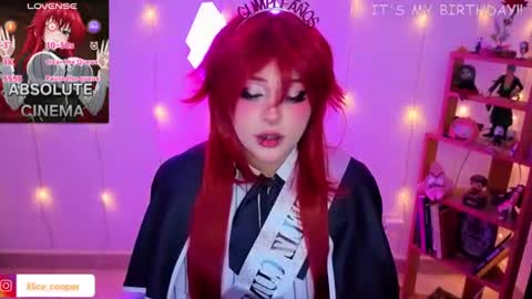 Snapshot of elicecooper chatting on June 13, 2026, 6:11 am Elice Cooper new account online show from June 13, 2026, 6:11 am