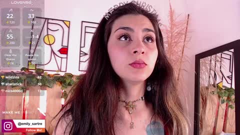 Snapshot of emily_sartre chatting on December 24, 2024, 8:00 am Emilly online show from December 24, 2024, 8:00 am