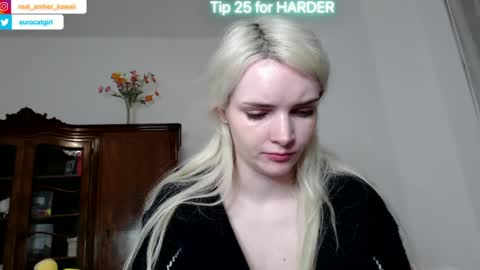 Snapshot of eurocatgirl chatting on March 9, 2025, 8:21 pm Amber Kawaii online show from March 9, 2025, 8:21 pm