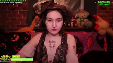 Snapshot of frogessjay chatting on October 31, 2025, 10:11 pm Jaywise Frogfoot online show from October 31, 2025, 10:11 pm