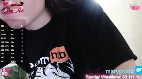 Snapshot of gold_mary_ chatting on February 3, 2025, 10:03 am Mary online show from February 3, 2025, 10:03 am