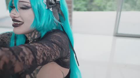 Snapshot of goth_dolll chatting on February 28, 2026, 7:15 pm sophie Special celebration a the beach 300k followers 3011 and 0112 online show from February 28, 2026, 7:15 pm