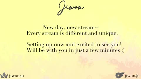 Jiwon online show from January 29, 2025, 12:45 pm
