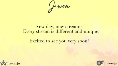 Jiwon online show from September 28, 2025, 4:45 pm