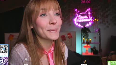 Snapshot of lissa_meooow chatting on September 26, 2025, 5:55 am your Liza again. Next stream Dec. 1 at 2 or 3 GMT online show from September 26, 2025, 5:55 am