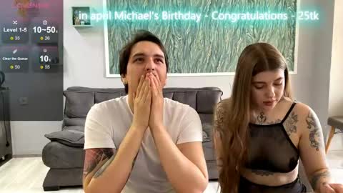 Snapshot of miley_and_michael chatting on April 17, 2026, 2:42 pm Miley and Michael online show from April 17, 2026, 2:42 pm