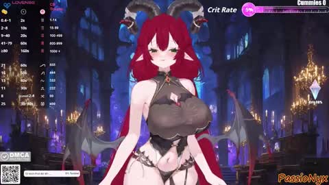 Snapshot of passionyx chatting on February 9, 2026, 3:21 am Succubus Nyx online show from February 9, 2026, 3:21 am