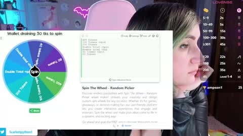 Snapshot of scarlettpython1 chatting on October 17, 2025, 2:30 pm Scarlett online show from October 17, 2025, 2:30 pm