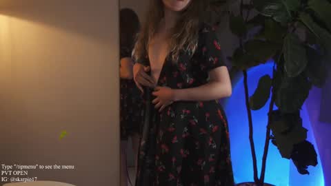 Snapshot of skarpio17 chatting on March 10, 2025, 3:45 am Im Scarlett ONLINE 5pm-10pm NYC time online show from March 10, 2025, 3:45 am