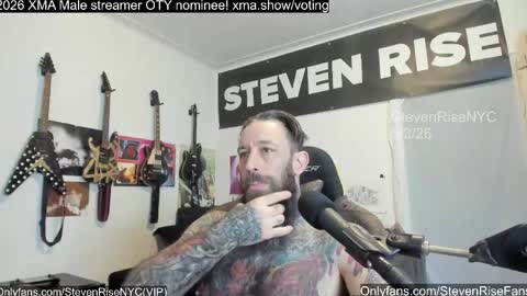 Snapshot of stevenrisenyc chatting on May 4, 2026, 12:45 pm StevenRiseNYC online show from May 4, 2026, 12:45 pm