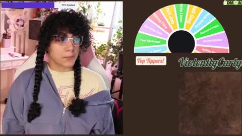 Snapshot of violentlycurly chatting on December 31, 2024, 11:06 pm Curly the Coin Operated Toy online show from December 31, 2024, 11:06 pm