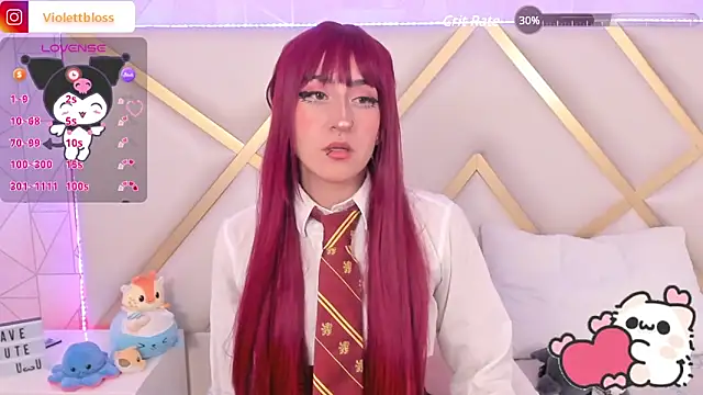Snapshot of Violettbloss chatting on January 15, 2025, 12:30 am Violettbloss online show from January 15, 2025, 12:30 am