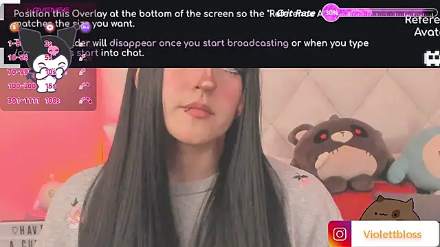 Snapshot of Violettbloss chatting on October 15, 2025, 4:12 am Violettbloss online show from October 15, 2025, 4:12 am
