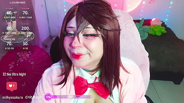 MilkyXSakura online show from March 7, 2026, 1:24 am