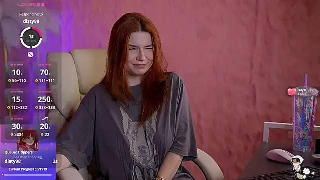 RedShinee online show from January 27, 2025, 5:04 pm