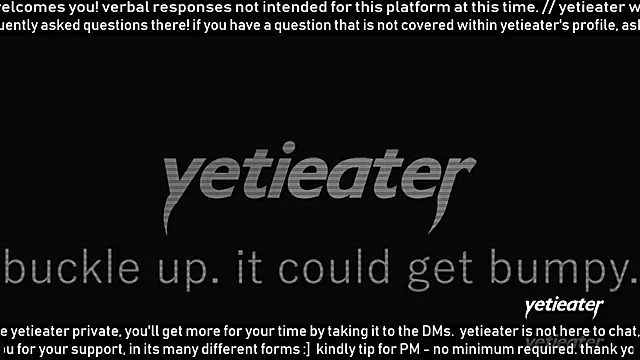 Snapshot of yetieater chatting on May 24, 2026, 5:07 pm yetieater online show from May 24, 2026, 5:07 pm