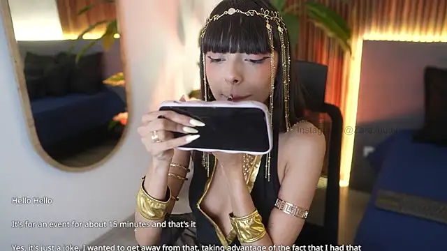 Snapshot of ZaraLuuv chatting on October 27, 2025, 4:22 pm ZaraLuuv online show from October 27, 2025, 4:22 pm