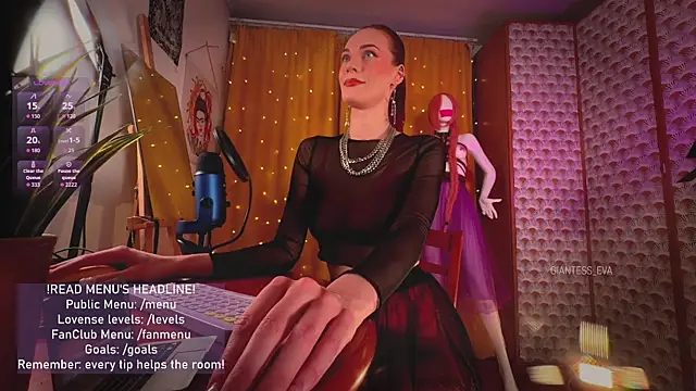 Giantess Eva online show from April 17, 2026, 4:10 pm