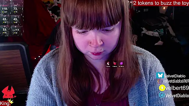 Snapshot of VelvetDiablo chatting on January 22, 2025, 1:42 am VelvetDiablo online show from January 22, 2025, 1:42 am
