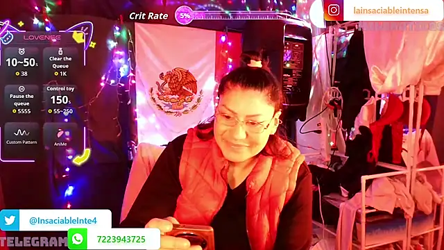 LaInsaciableIntensa online show from February 15, 2026, 12:29 am