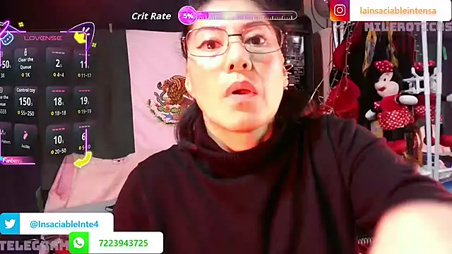 LaInsaciableIntensa online show from May 15, 2026, 2:07 am