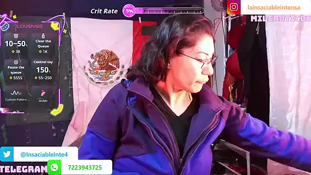 LaInsaciableIntensa online show from May 23, 2026, 1:11 am