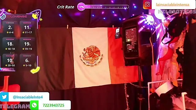 LaInsaciableIntensa online show from May 24, 2026, 1:32 am