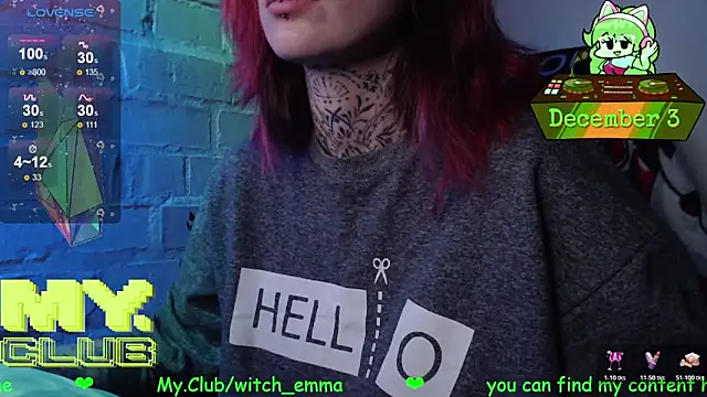 Witch Emma online show from December 3, 2025, 9:18 am