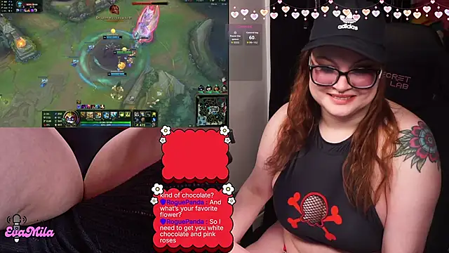 Snapshot of evamila chatting on February 14, 2026, 2:30 am evamila online show from February 14, 2026, 2:30 am