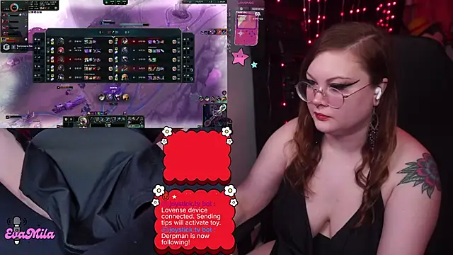 Snapshot of evamila chatting on February 25, 2026, 6:39 pm evamila online show from February 25, 2026, 6:39 pm