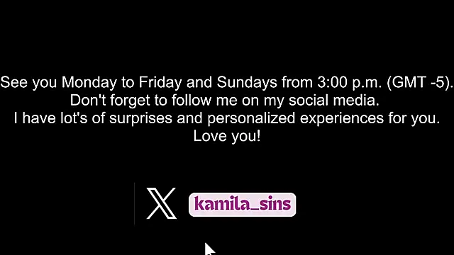 Snapshot of kamila_sins chatting on February 13, 2025, 8:03 pm kamila sins online show from February 13, 2025, 8:03 pm